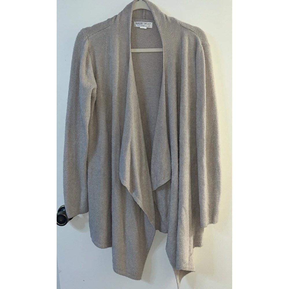 Barefoot Dreams L/XL CozyChic Lite Calypso Wrap Beige Tan Cardigan 436